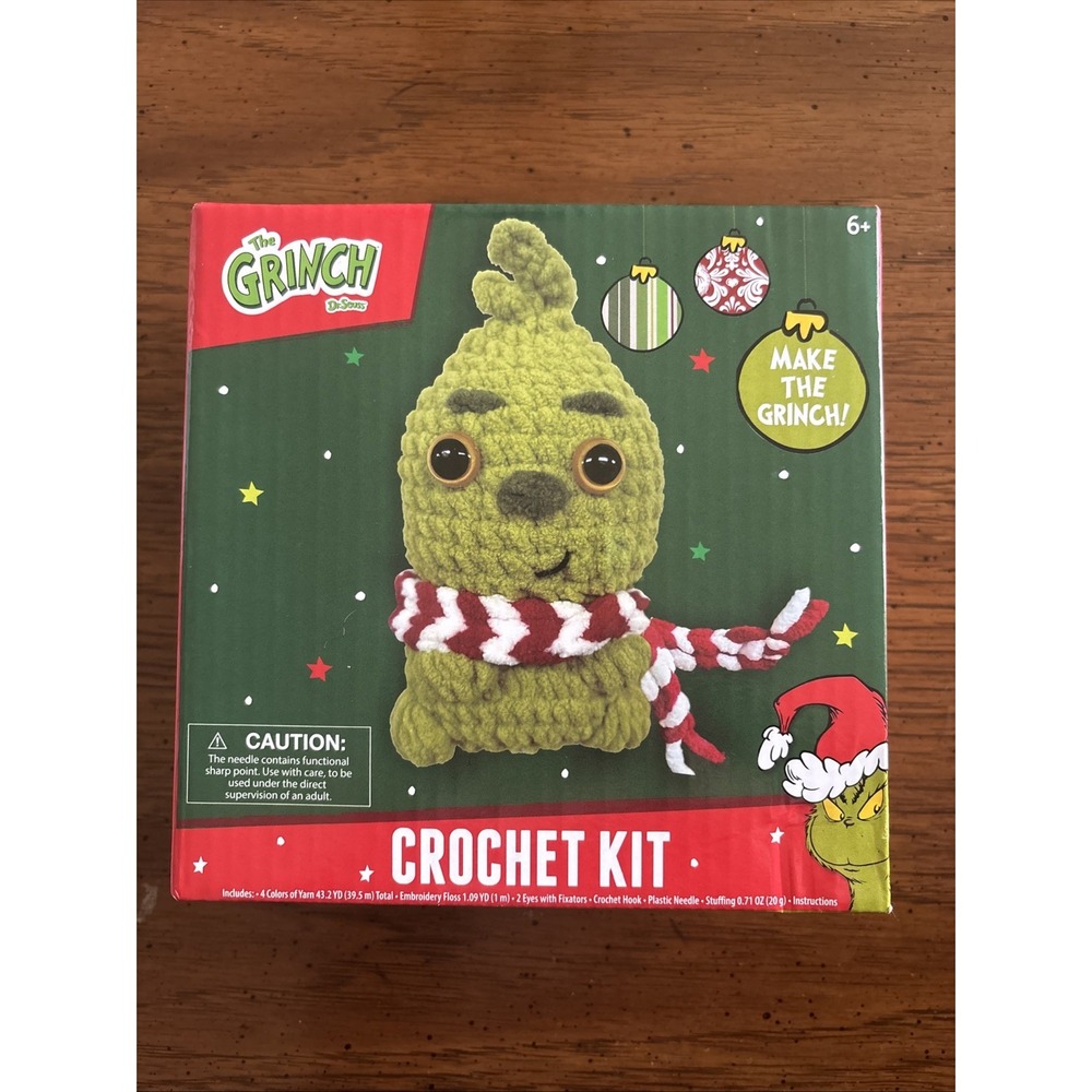 Dr Seuss The Grinch Crochet Kit Innovative Designs 719801GCH Holiday Craft Set